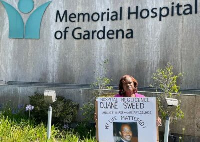 My husband died because of Memorial Hospital of Gardena’s negligence.